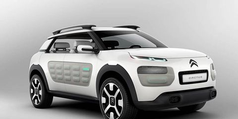 The Citro&euml;n Cactus concept car's doors are covered with Airbumps -- a feature to prevent door dings.
