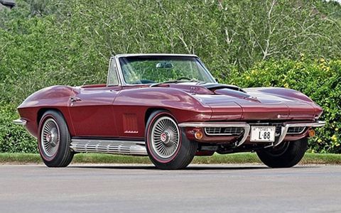The 1967 Chevrolet Corvette L88 Convertible sold for a whopping $3,200,000.