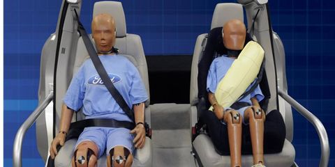 Inflating an airbag on the seatbelt helps spread out crash forces, which can lessen any injuries. Ford will introduce the technology in the rear seats of the 2011 Explorer.