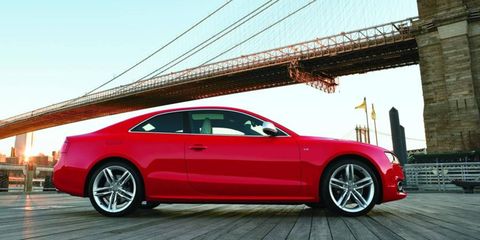 The 2009 Audi S5 is powered by a 4.2-liter V8 rated at 354 hp.
