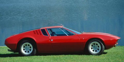 The De Tomaso badge, which appeared on cars such as the Mangusta, shown, is being revived.