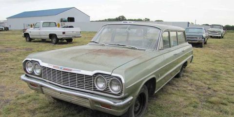 This 1964 Chevrolet Bel Air wagon is complete, and will likely require a fairly straightforward restoration.