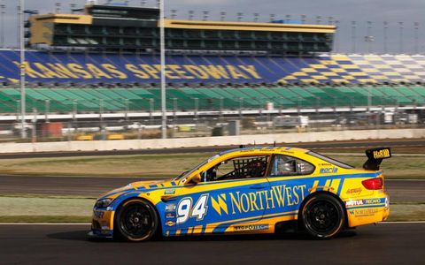 Drivers from the Grand-Am Series gave the new road course at Kansas Speedway a workout on Wednesday.