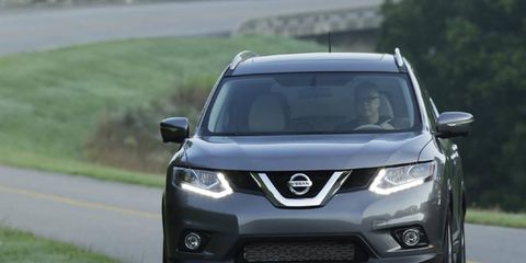 The 2014 Nissan Rogue is powered by a 2.5-liter, four-cylinder engine that produces 170 hp and 175 lb-ft of torque.