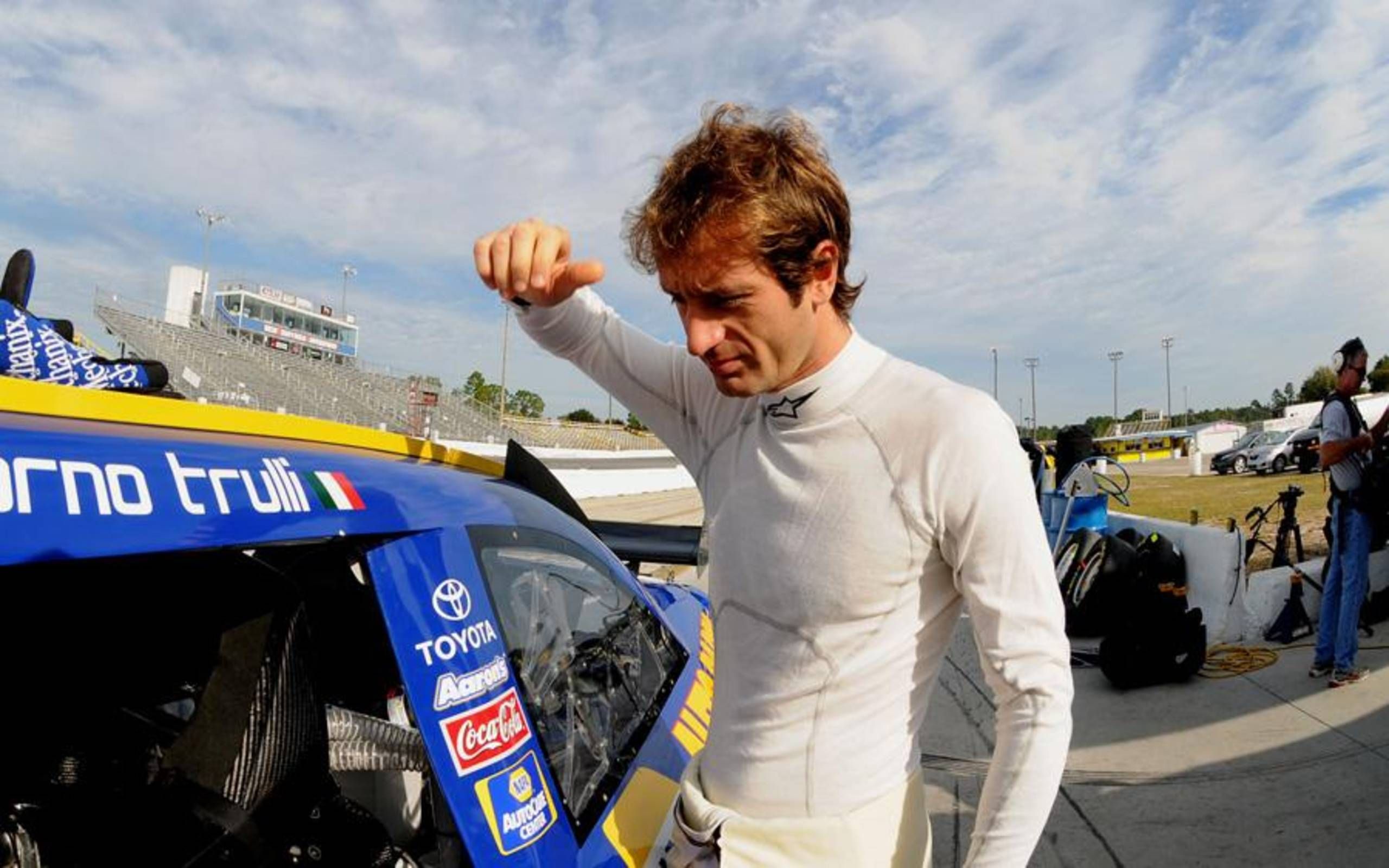 Toyota Team Formula one driver Jarno Trulli of Italy, center