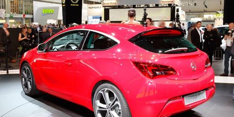 The Opel Astra GTC from the floor of the Frankfurt auto show