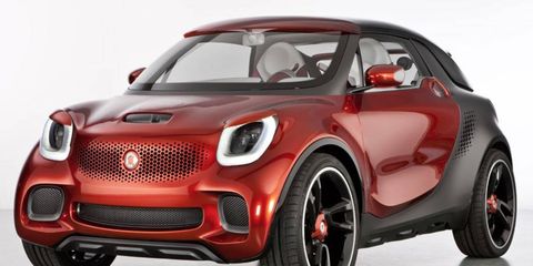 The Smart forstars concept previews the look of the next generation of Smart cars.