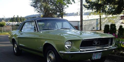 Press shot of the 1968 Ford Mustang