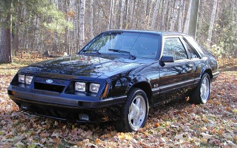 Press shot of the 1985 Ford Mustang