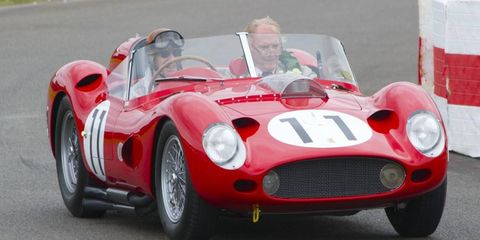 Tony Brooks drove Dan Gurney around the Goodwood Circuit in the 1959 Ferrari 250 TR59/60 the two co-drove in the 1959 Goodwood TT.