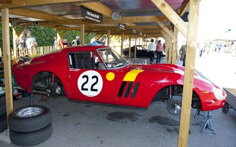 1962 Ferrari 250 GTO await new rubber.