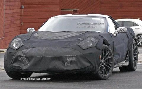 Front spy photo view of the 2015 Chevy Corvette Z06