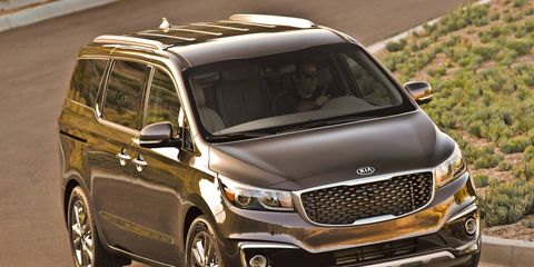 The 2015 Kia Sedona wears Peter Schreyer's Tiger Nose aesthetic, or what some people dare to call "design language."