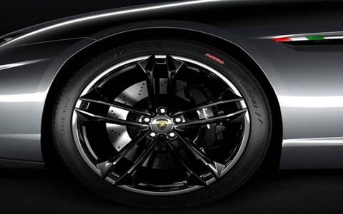 A peek at Lamborghini's concept sedan for the Paris motor show.