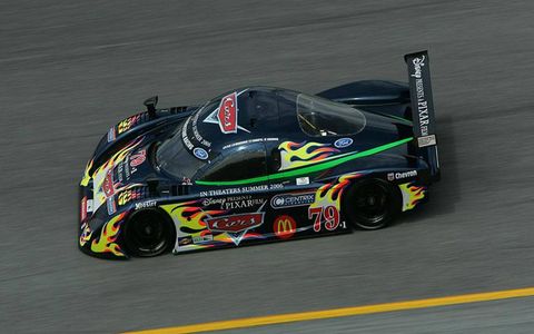For the 2004 Rolex 24 at Daytona, Paul Newman teamed up with Kyle Petty and Gunnar Jeannette to run this Porsche Fabcar, decked out in sponsorship from Disney and Pixar&#146;s movie, Cars. Newman voiced a character in the movie.
