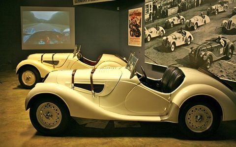 The Simone Museum has a pair of BMW 328s. One has only 16,000 miles on the odometer.