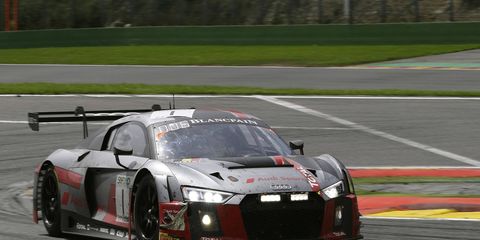 The Audi factory crew of Markus Winkelhock, Christopher Haase and Jules Gounon won by 11 seconds.