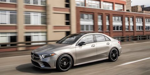 The 2019 Mercedes-Benz A220 4Matic sedan gets a 2.0-liter turbocharged I4, a seven-speed dual-clutch and AWD.