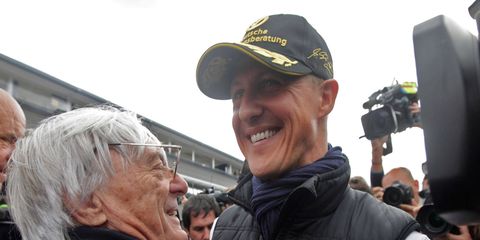 Bernie Ecclestone, left, and Michael Schumacher, right, are listed among the richest people in Switzerland.