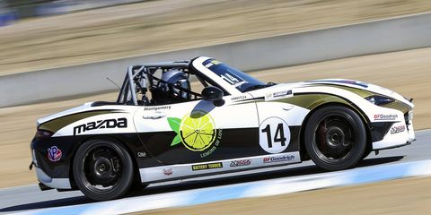 MX-5 Cup racer Sarah Montgomery is playing a huge part in organizing the raffle.
