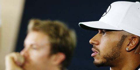 Lewis Hamilton admitted Thursday that he may be tempted to back Nico Rosberg into the field on Sunday but likely won't