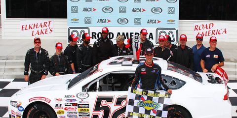 It was the fourth ARCA win of the season for Theriault.