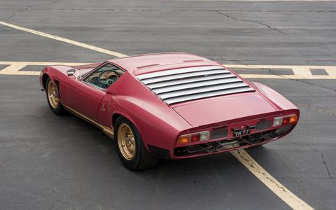 It was graced with a number of upgrades over the existing Miura S. First and foremost, Wallace chose to use the new-for-1971 SV-spec powertrain with split-sump lubrication.