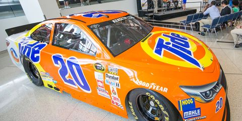 The No. 20 Tide Pods Camry was unveiled in Charlotte, North Carolina, on Tuesday.