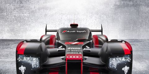 Audi's all-new LMP1 turbodiesel for 2016 Le Mans and the World Endurance Championship.