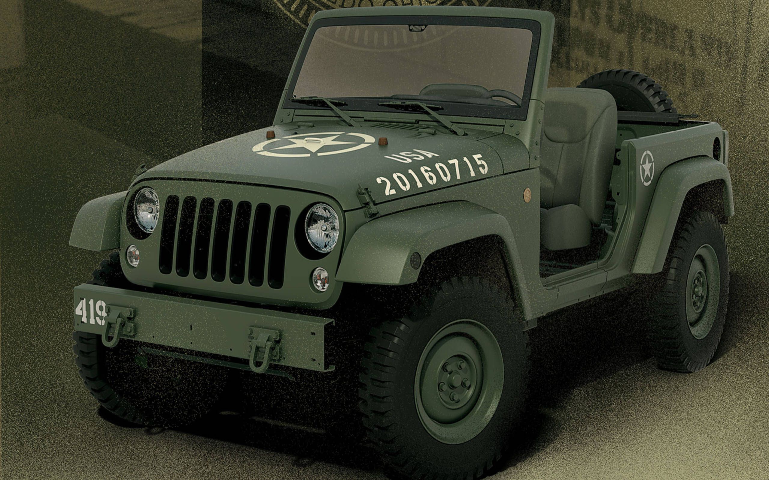 Jeep Wrangler 75th Salute concept channels original Willys