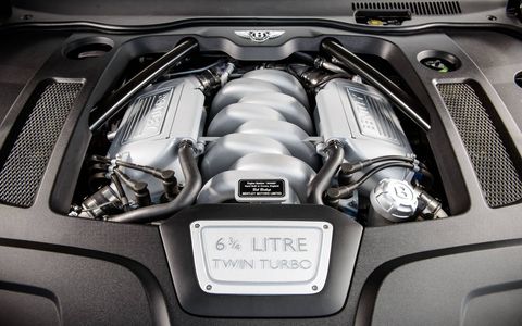 In this incarnation, Bentley's venerable twin-turbocharged 6.75-liter V8 produces 530 hp and 811 lb-ft of torque.