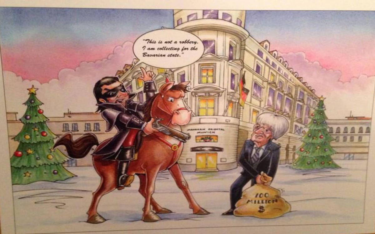 Bernie Ecclestone pokes fun at 100 million judgment in Christmas card