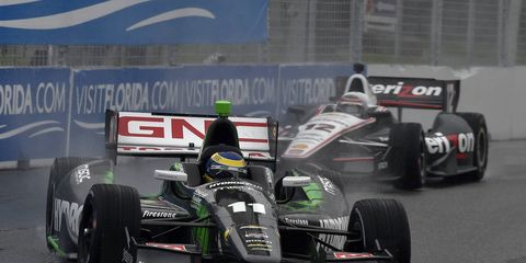 Sebastian Bourdais won from the pole in Toronto early Sunday to score his first race in the Verizon IndyCar Series and first major open-wheel win since winning in Champ Car in 2007.