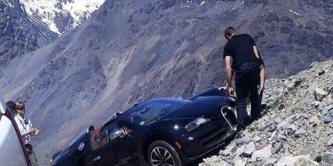 This Bugatti Veyron careened off the side of the Andes Mountains