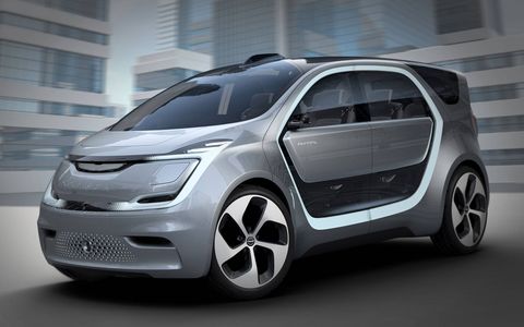 The Chrysler Portal Concept revealed in Las Vegas ahead of CES seats six tech-savvy millennials in blissful full-zoot connectivity, both with The Cloud and with each other.