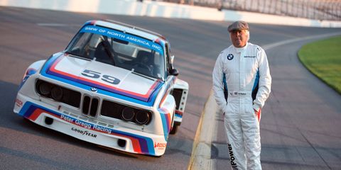 Brian Redman with his 3.0 BMW CSL.