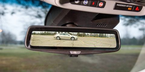 The high-def mirror will offer four times the visibility of a regular mirror.
