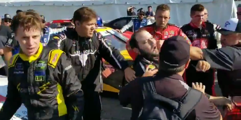Joey Gase and Ross Chastain were involved in a NASCAR Xfinity Series post-race fracas on Saturday at the Mid-Ohio Sports Car Course.