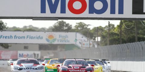 Amy Ruman led the way Sunday during the Trans Am race in Sebring. The driver cruised to victory in a record-setting field of 69 cars.