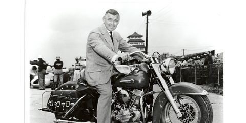 Famous movie star Clark Gable was on hand for the 1950 Indy 500 to film portions of the movie, "To Please a Lady."