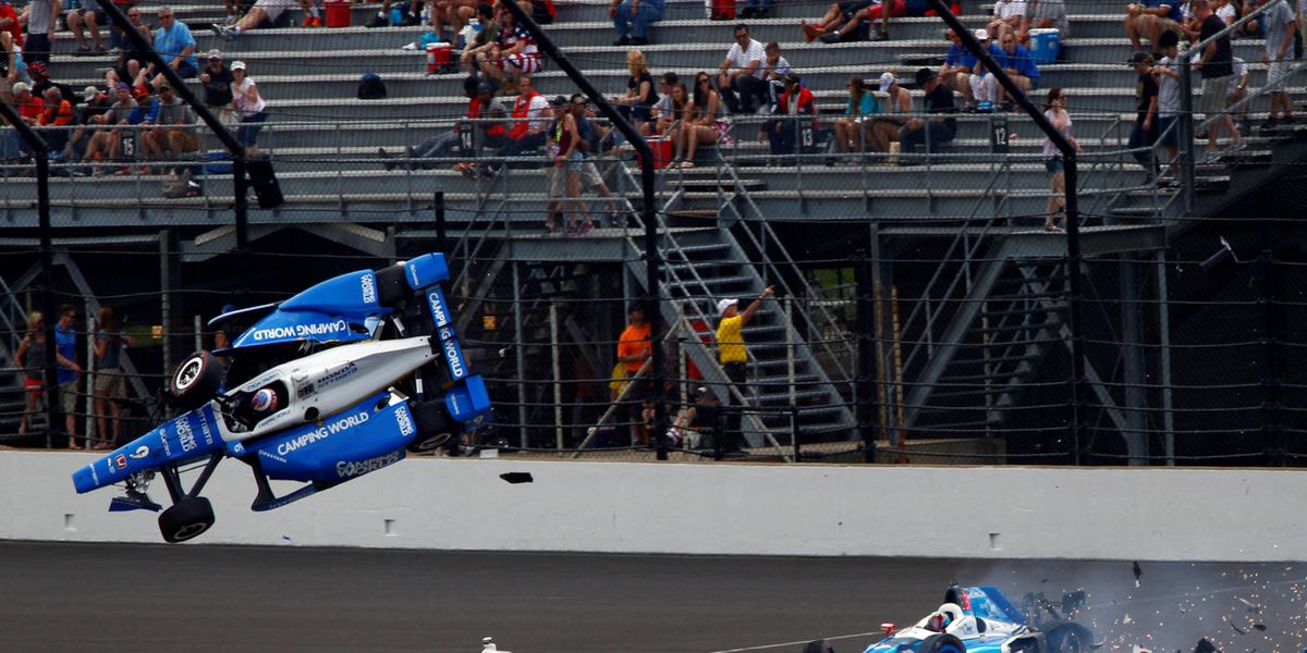 Video Horrific Scott Dixon Indy 500 Crash Brings Out Red Flag