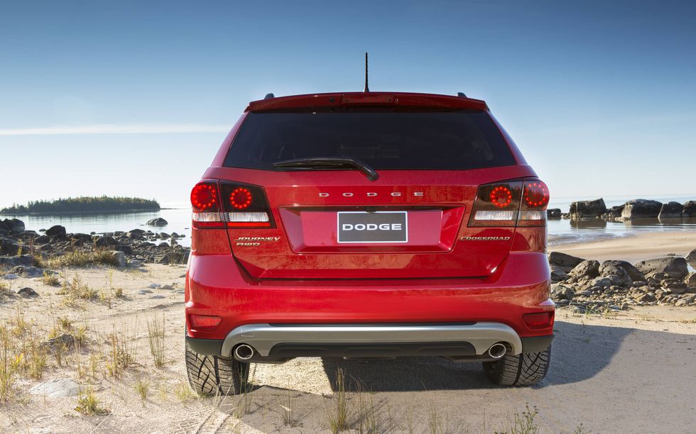 The 2014 Dodge Journey Crossroad comes in at a base price of $29,390 with our tester topping off at $31,380.