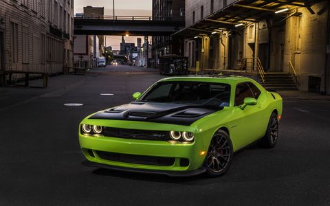 The 2015 Dodge Challenger Hellcat gets 707 hp.
