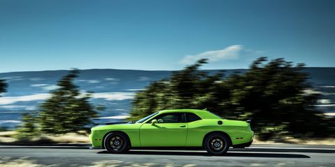 The 2015 Dodge Challenger SRT Hellcat gets 13 mpg in the city and 22 mpg on the highway.