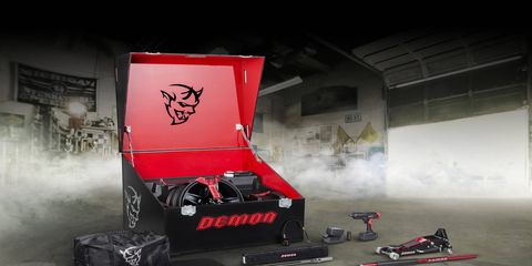 The Demon tool crate comes with most of what you need for a day at the racetrack.
