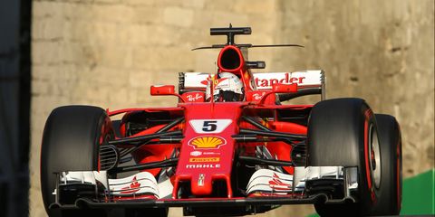 Sebastian Vettel leads the F1 championship by 14 points over Lewis Hamilton.