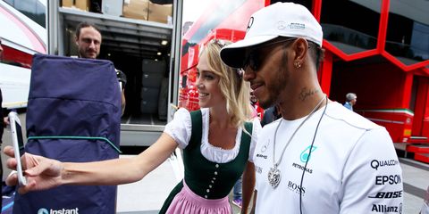 Lewis Hamilton passed on a promotional opportunity Wednesday.
