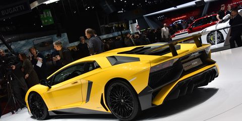 The Lamborghini Aventador LP750-4 SuperVeloce debuts at the Geneva motor show with more power in the engine bay.