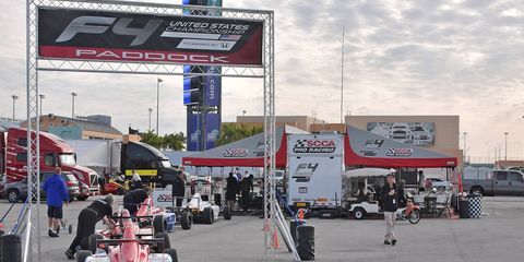 Formula 4 had a field of 33 cars for its opener at Homestead-Miami Speedway.