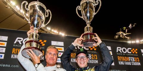 David Coulthard and Petter Solberg squared off in the Race of Champions final on Saturday in Saudi Arabia.